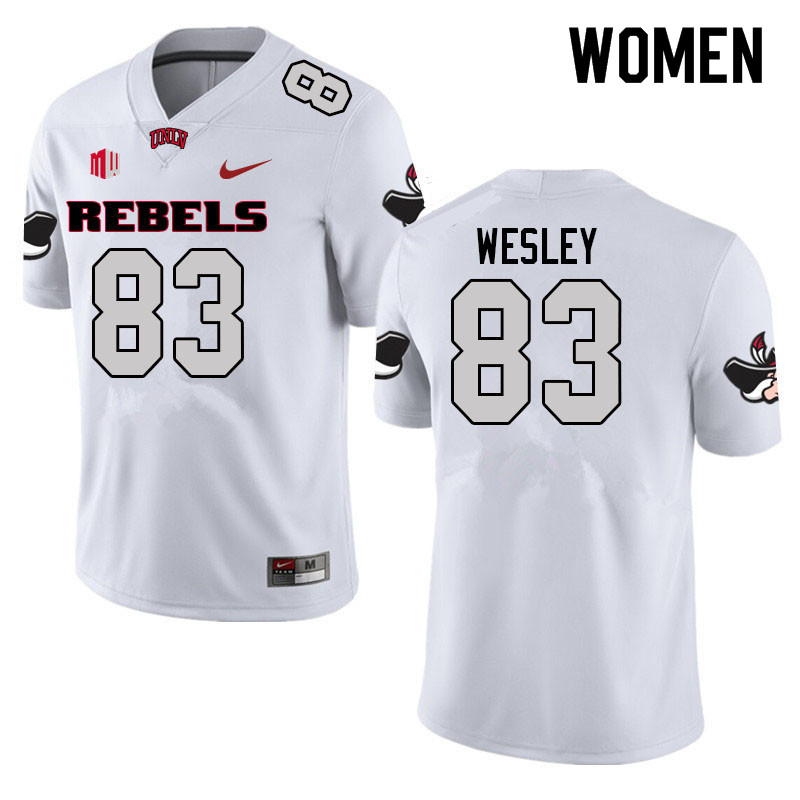 Women #83 Malik Wesley UNLV Rebels College Football Jerseys Sale-White